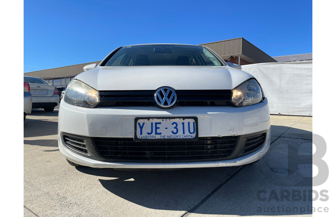 03/2012 Volkswagen Golf 77 TSI FWD 1K MY12 5D Hatchback White 1.2L