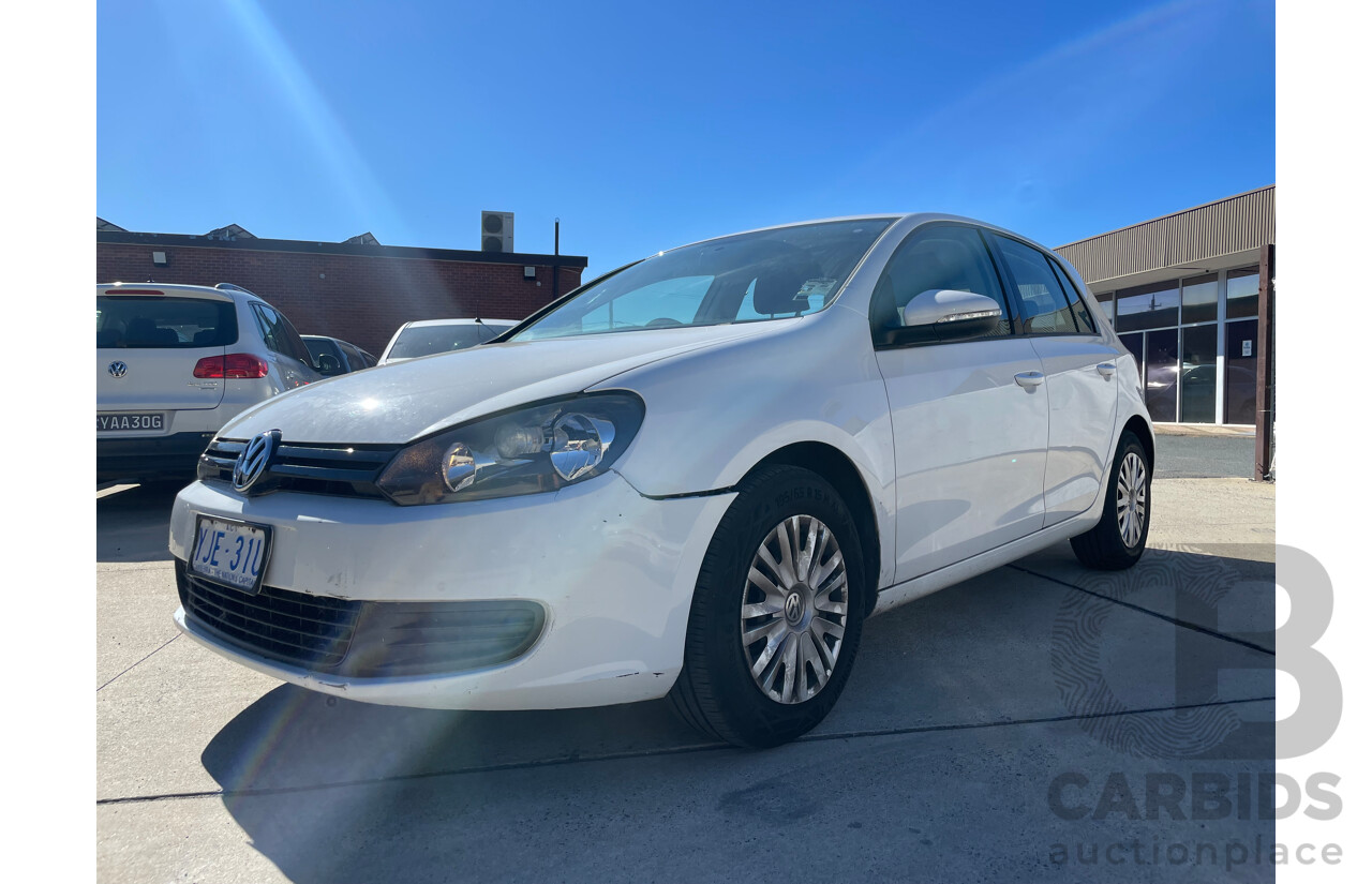 03/2012 Volkswagen Golf 77 TSI FWD 1K MY12 5D Hatchback White 1.2L