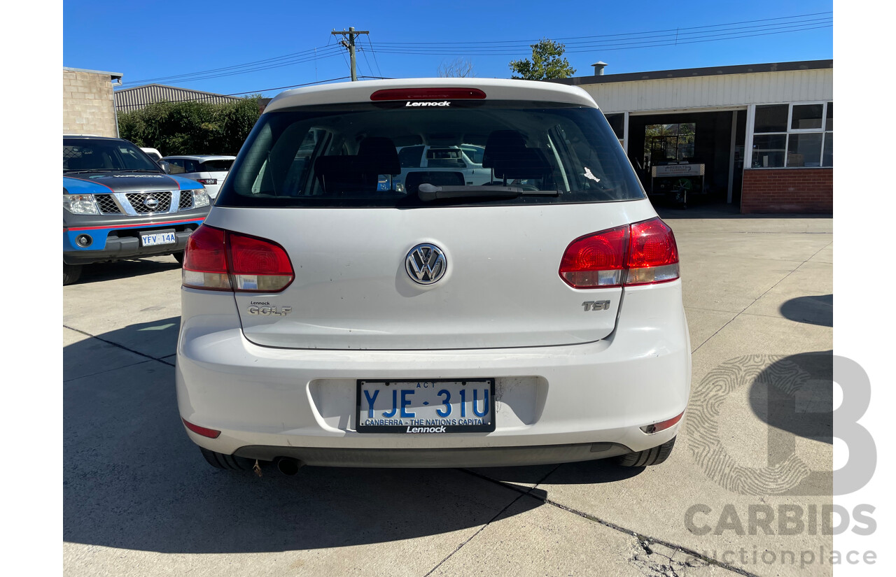 03/2012 Volkswagen Golf 77 TSI FWD 1K MY12 5D Hatchback White 1.2L