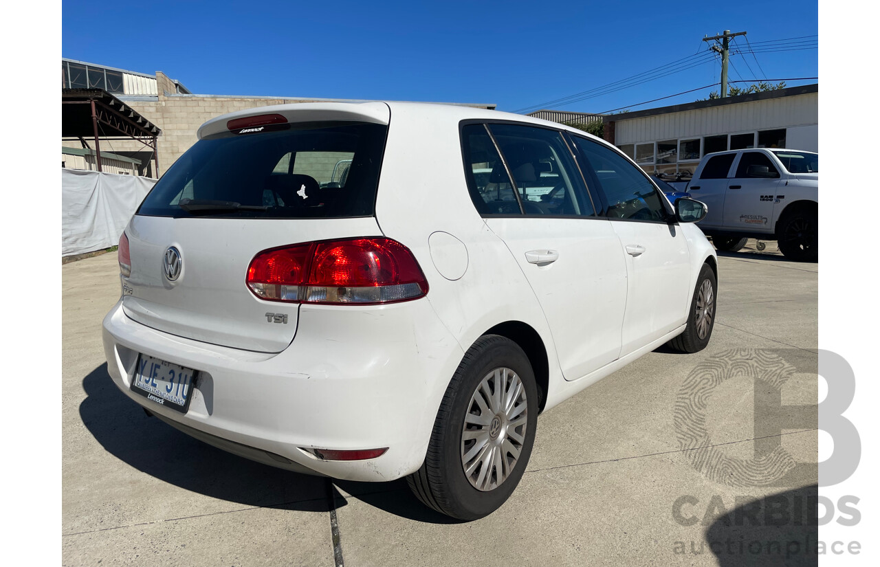 03/2012 Volkswagen Golf 77 TSI FWD 1K MY12 5D Hatchback White 1.2L