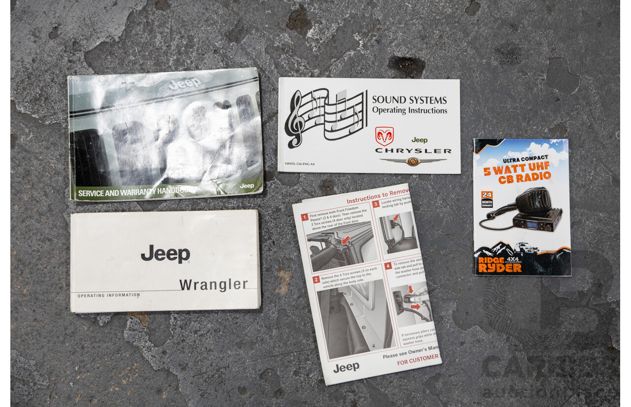 11/2010 Jeep Wrangler Unlimited Sport (4x4) JK MY09 4D Hardtop Convertible Silver V6 3.8L