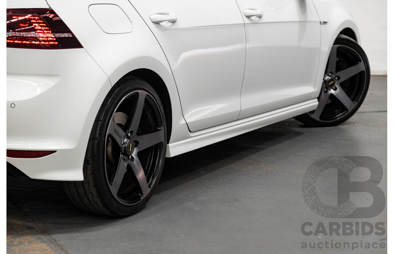 02/2015 Volkswagen Golf R (AWD) MK7 AU MY15 5D Hatchback White Turbo 2.0L