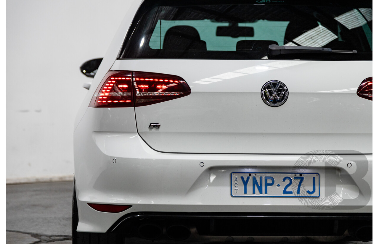 02/2015 Volkswagen Golf R (AWD) MK7 AU MY15 5D Hatchback White Turbo 2.0L