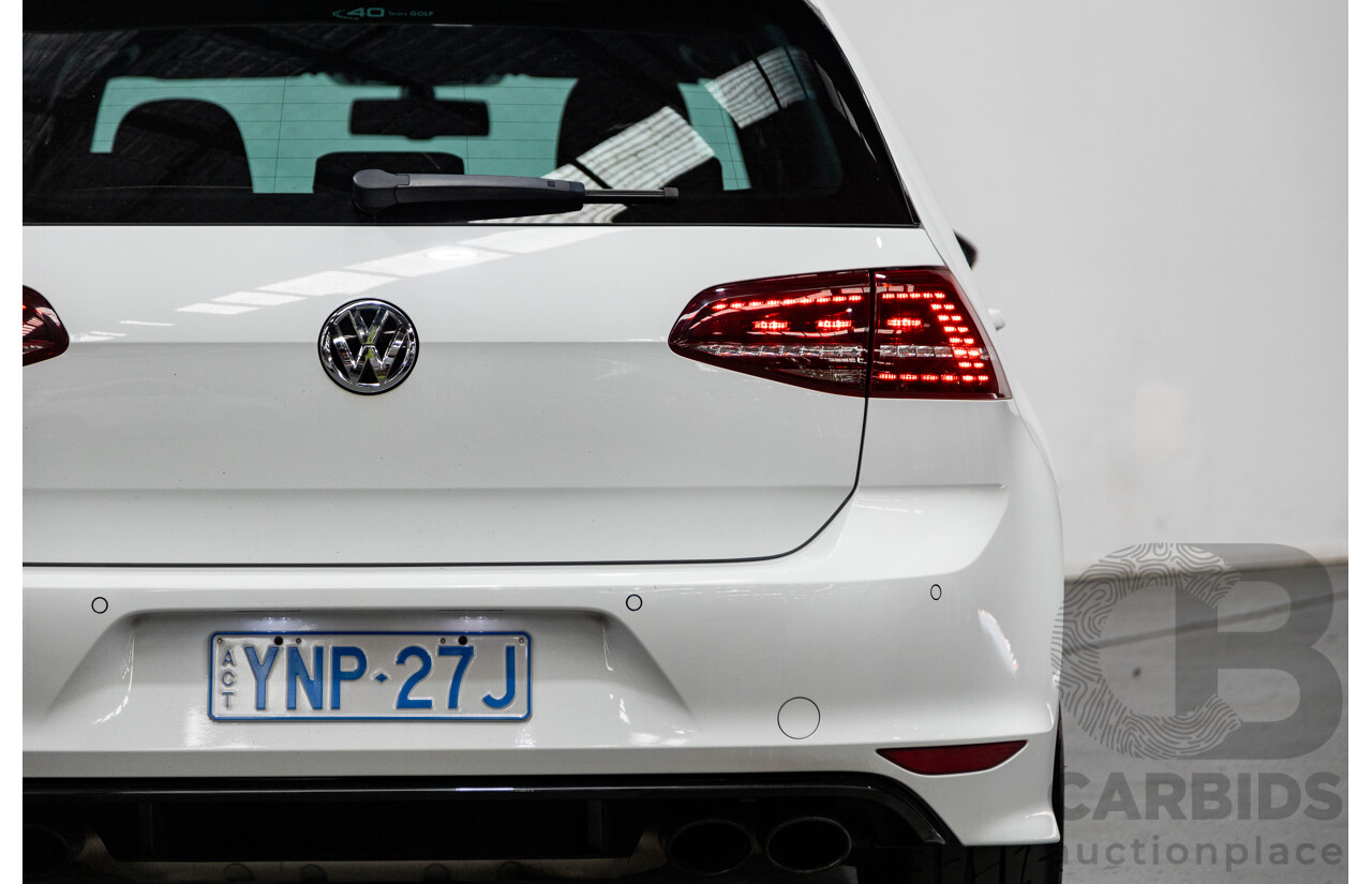 02/2015 Volkswagen Golf R (AWD) MK7 AU MY15 5D Hatchback White Turbo 2.0L