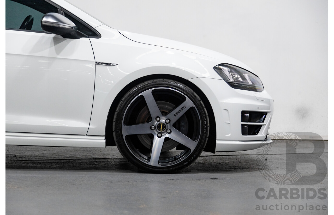 02/2015 Volkswagen Golf R (AWD) MK7 AU MY15 5D Hatchback White Turbo 2.0L