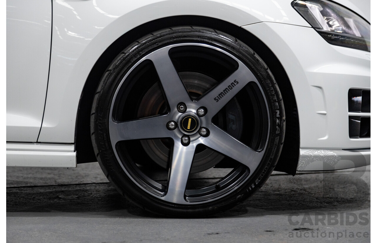 02/2015 Volkswagen Golf R (AWD) MK7 AU MY15 5D Hatchback White Turbo 2.0L