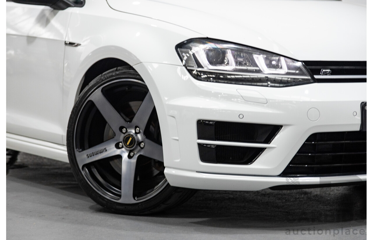 02/2015 Volkswagen Golf R (AWD) MK7 AU MY15 5D Hatchback White Turbo 2.0L