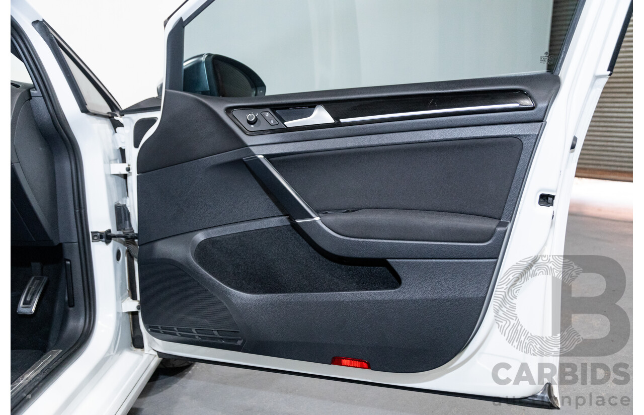 02/2015 Volkswagen Golf R (AWD) MK7 AU MY15 5D Hatchback White Turbo 2.0L