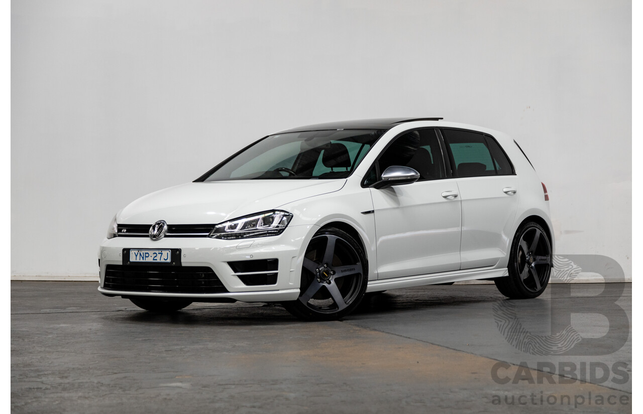 02/2015 Volkswagen Golf R (AWD) MK7 AU MY15 5D Hatchback White Turbo 2.0L