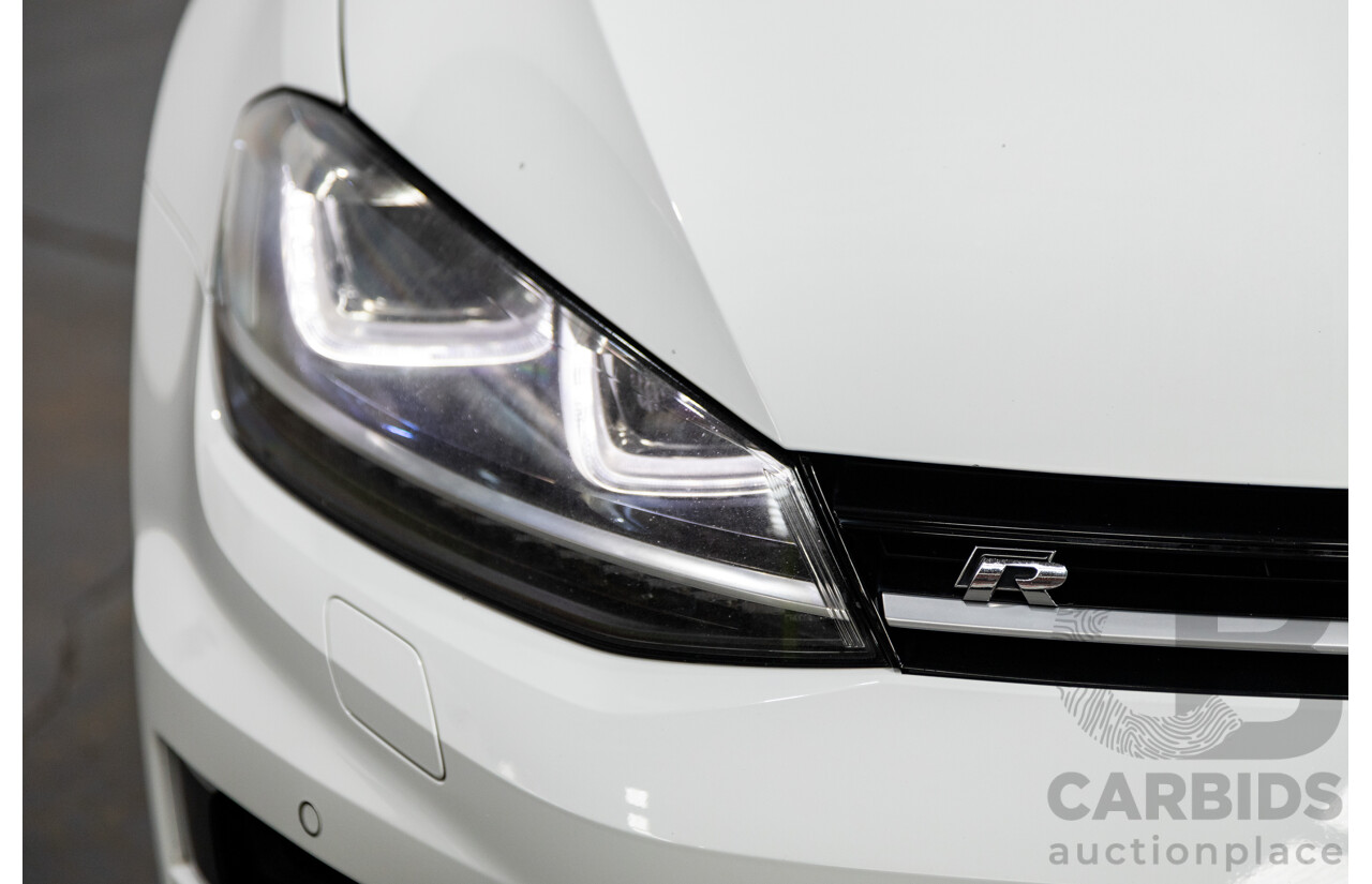 02/2015 Volkswagen Golf R (AWD) MK7 AU MY15 5D Hatchback White Turbo 2.0L
