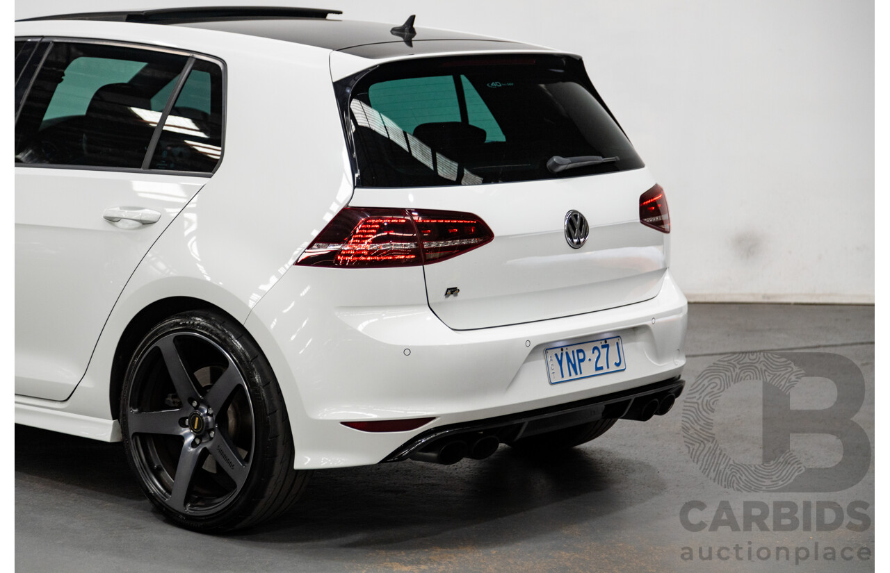 02/2015 Volkswagen Golf R (AWD) MK7 AU MY15 5D Hatchback White Turbo 2.0L