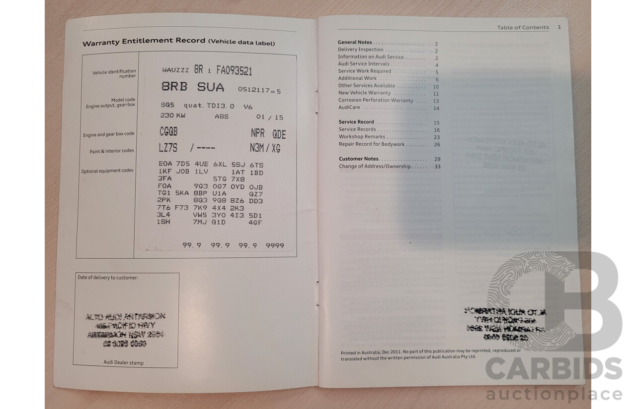 04/2015 Audi SQ5 3.0 TDI Quattro (AWD) 8R MY15 5D Wagon Metallic Grey Turbo Diesel V6 3.0L