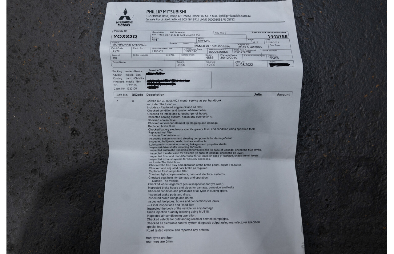 10/2020 Mitsubishi Triton GSR (4x4) MR MY20 Double Cab P/Up Sunflare Orange Turbo Diesel 2.4L