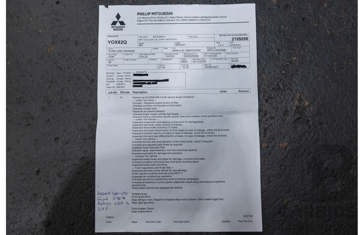 10/2020 Mitsubishi Triton GSR (4x4) MR MY20 Double Cab P/Up Sunflare Orange Turbo Diesel 2.4L