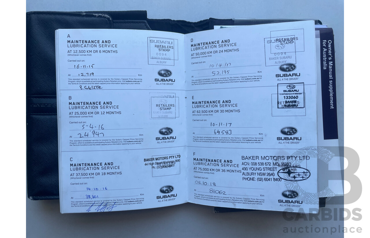 02/2015 Subaru Outback 2.0D AWD AWD MY15 4D Wagon Silver 2.0L