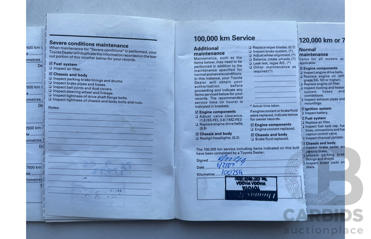 07/2000 Toyota Camry TOURING FWD MCV20R 4D Sedan White 3.0L