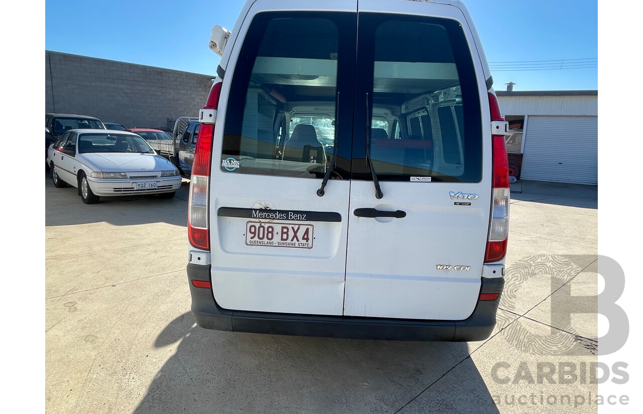 9/2005 Mercedes-Benz Vito 109cdi LONG Hi-Roof  4d Van White 2.1L - Campervan