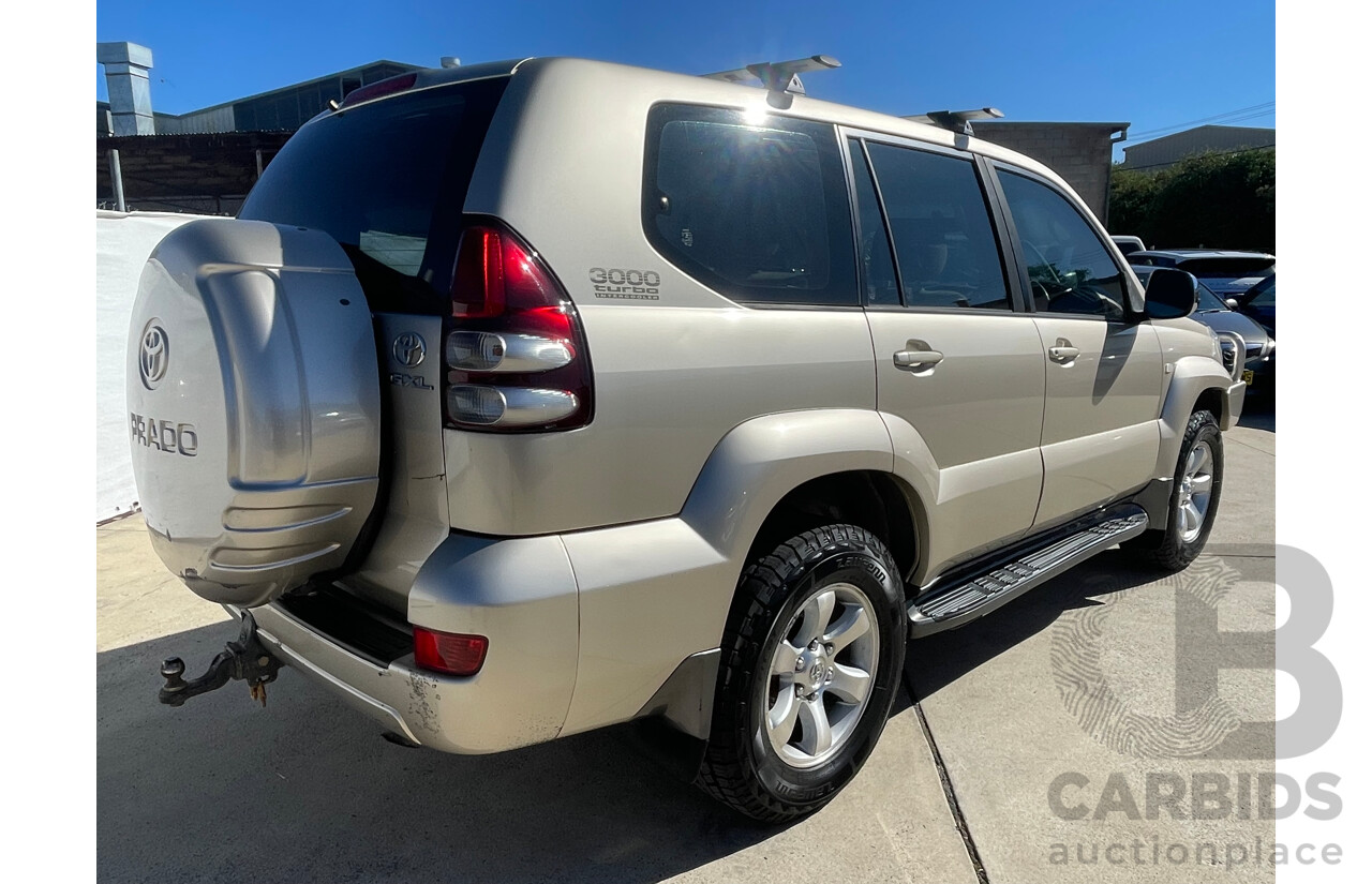 10/2005 Toyota Landcruiser Prado GXL (4x4) KZJ120R 4d Wagon Gold 3.0L