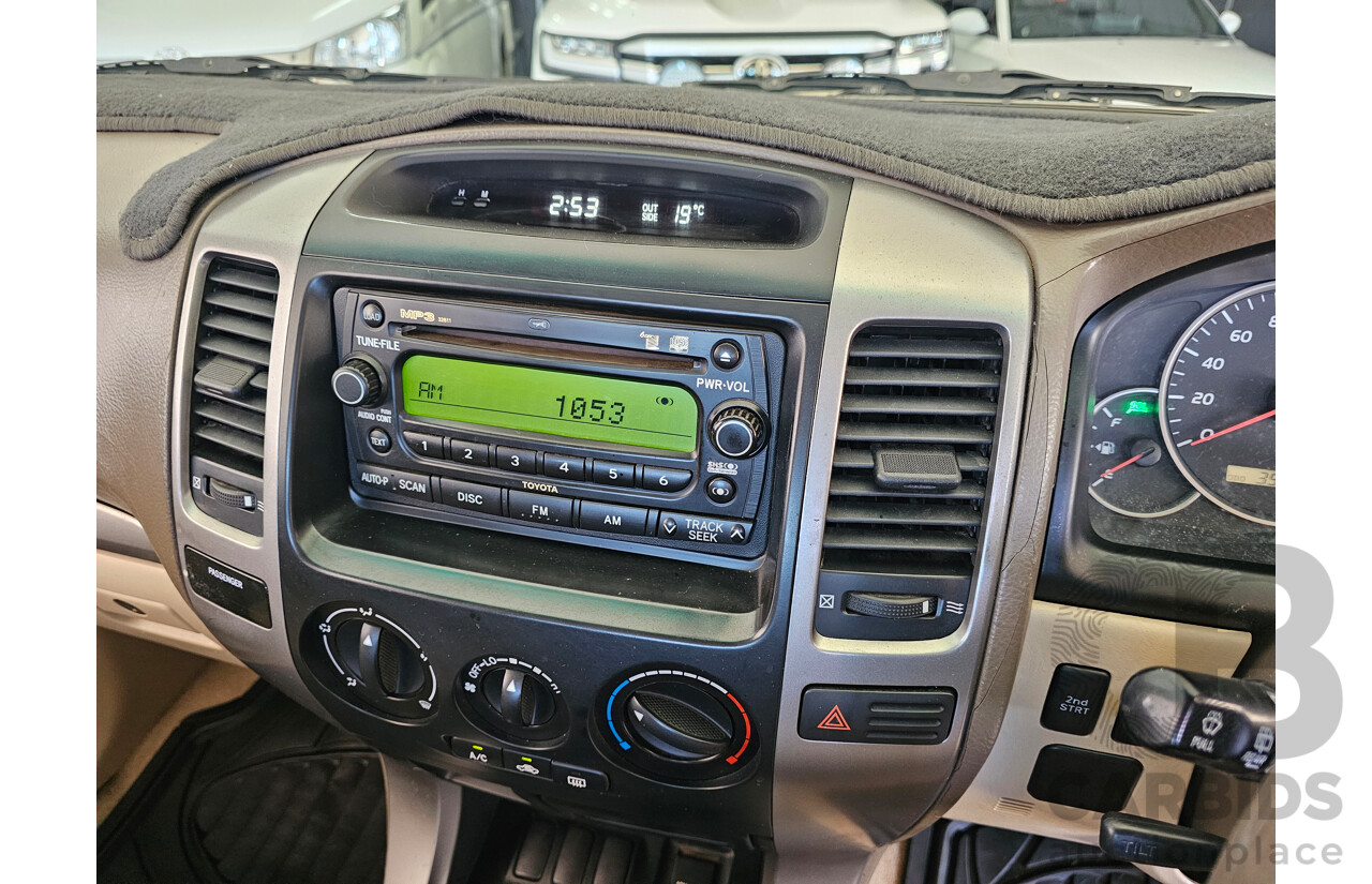 10/2005 Toyota Landcruiser Prado GXL (4x4) KZJ120R 4d Wagon Gold 3.0L