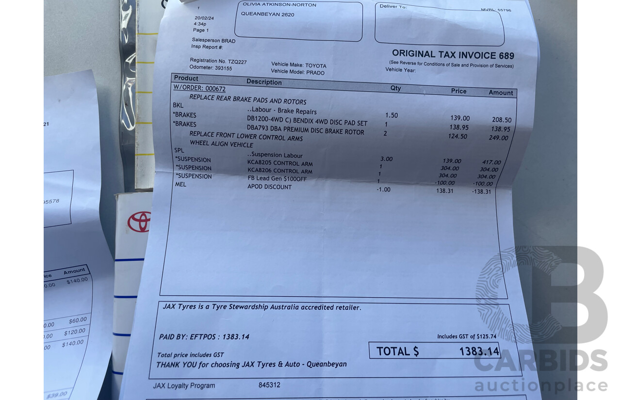 10/2005 Toyota Landcruiser Prado GXL (4x4) KZJ120R 4d Wagon Gold 3.0L