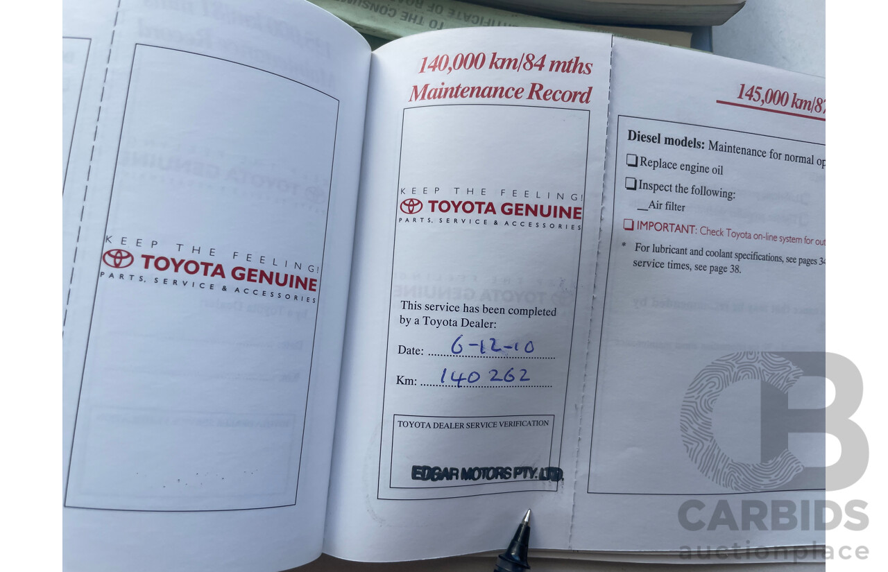 10/2005 Toyota Landcruiser Prado GXL (4x4) KZJ120R 4d Wagon Gold 3.0L