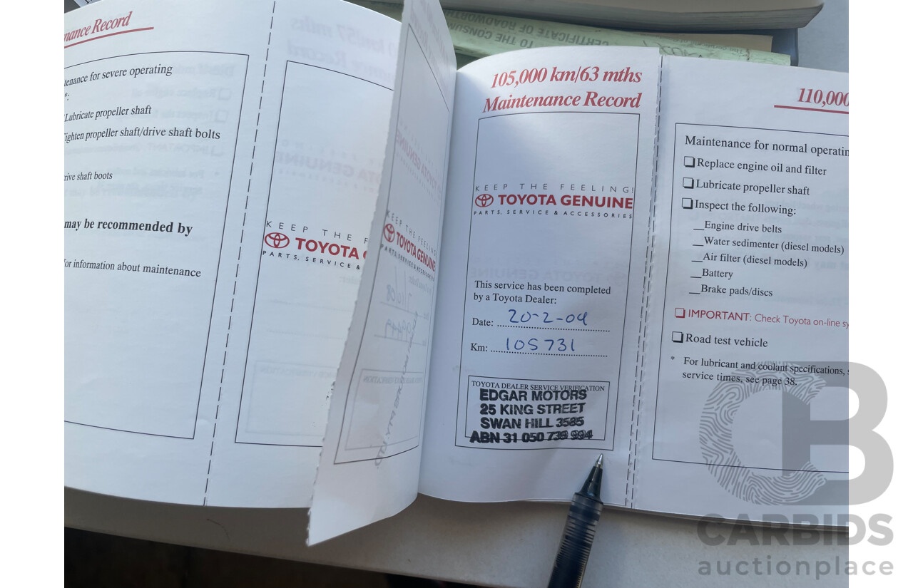 10/2005 Toyota Landcruiser Prado GXL (4x4) KZJ120R 4d Wagon Gold 3.0L