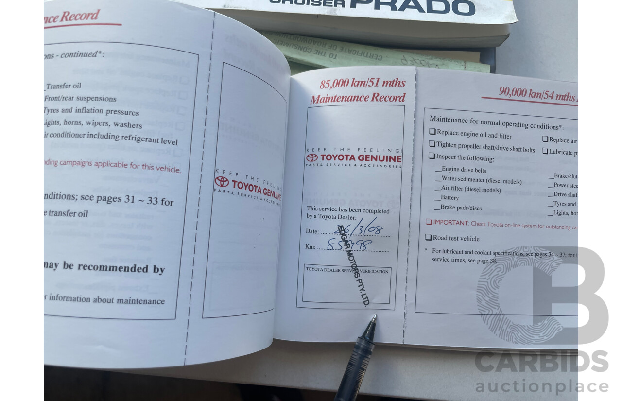 10/2005 Toyota Landcruiser Prado GXL (4x4) KZJ120R 4d Wagon Gold 3.0L