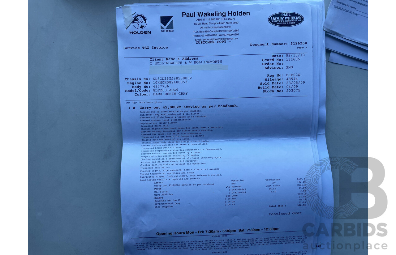 05/2009 Holden Captiva CX (4x4) 4x4 CG MY09 4D Wagon Grey 3.2L