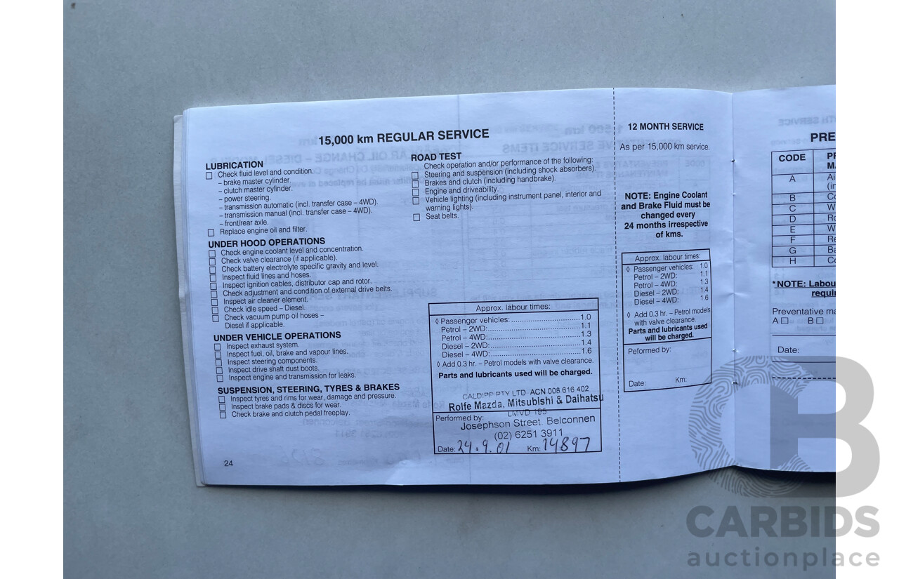 04/2000 Mitsubishi Lancer GLXi FWD CE 4D Sedan Red 1.8L