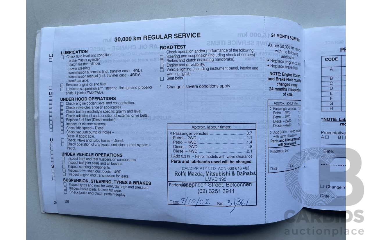 04/2000 Mitsubishi Lancer GLXi FWD CE 4D Sedan Red 1.8L