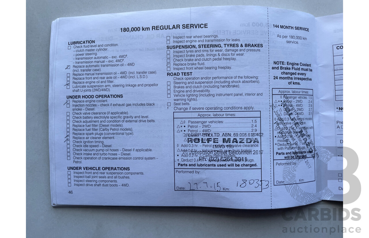 04/2000 Mitsubishi Lancer GLXi FWD CE 4D Sedan Red 1.8L