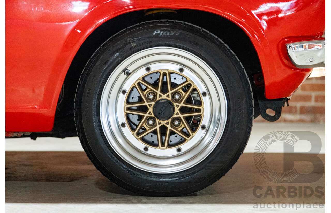 3/1974 Datsun 1200 B120 2d Utility Red 1.2L