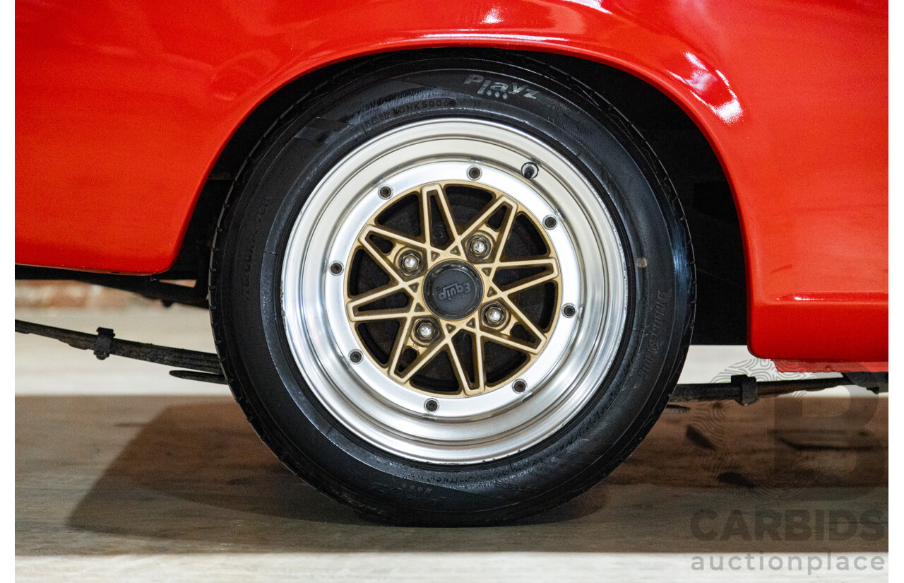 3/1974 Datsun 1200 B120 2d Utility Red 1.2L