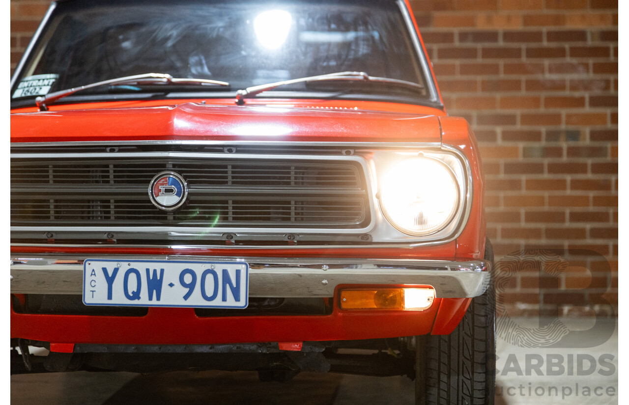 3/1974 Datsun 1200 B120 2d Utility Red 1.2L