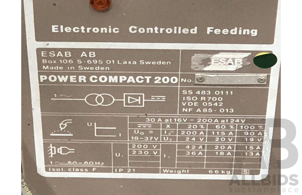 ESAB 200 Amp ARC Welder