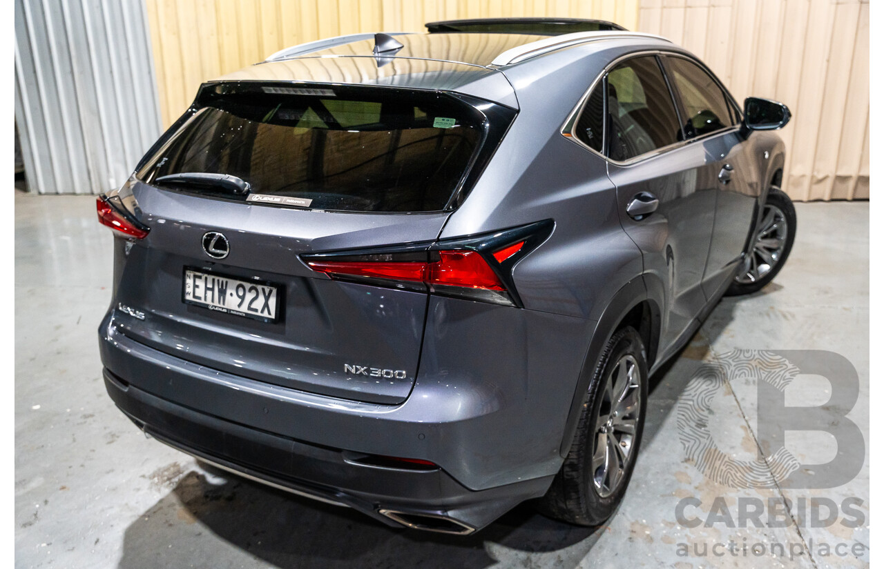 11/2019 Lexus NX300 F-Sport (AWD) AGZ10R MY20 4d Wagon Metallic Grey Turbo 2.0L
