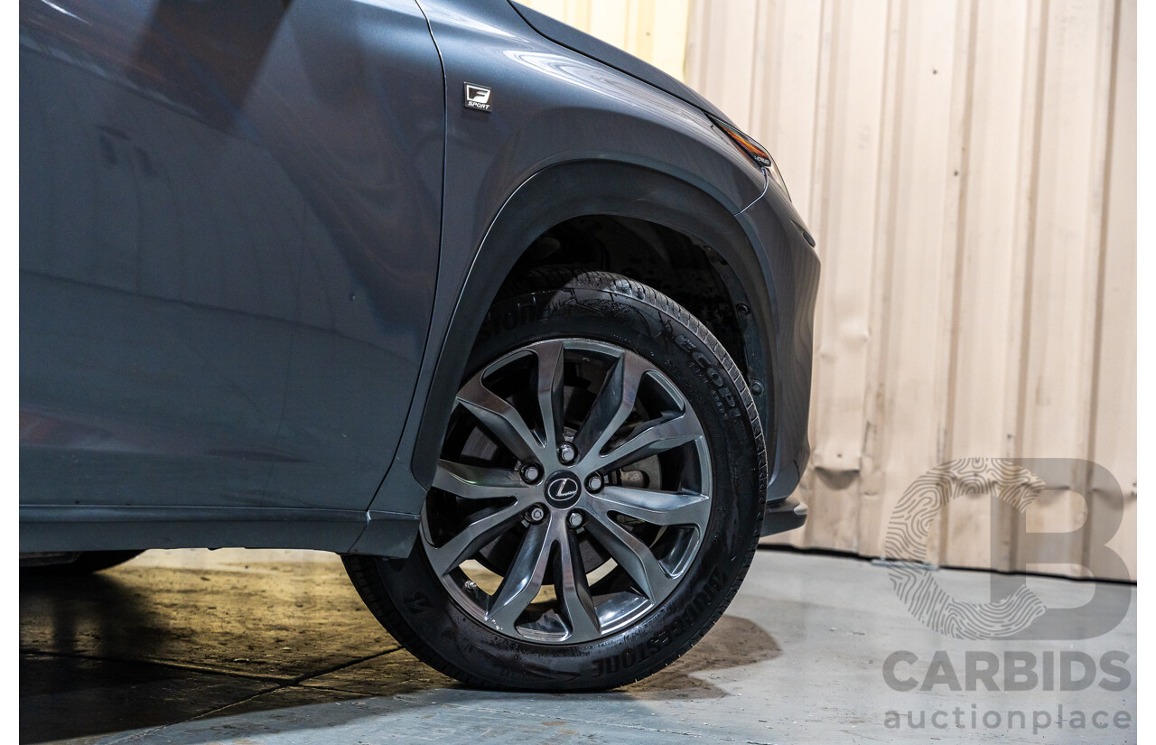 11/2019 Lexus NX300 F-Sport (AWD) AGZ10R MY20 4d Wagon Metallic Grey Turbo 2.0L