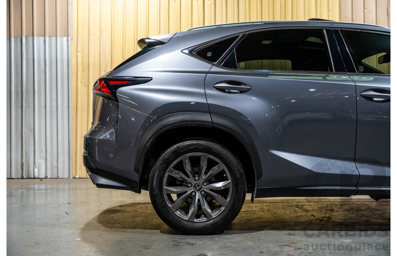 11/2019 Lexus NX300 F-Sport (AWD) AGZ10R MY20 4d Wagon Metallic Grey Turbo 2.0L