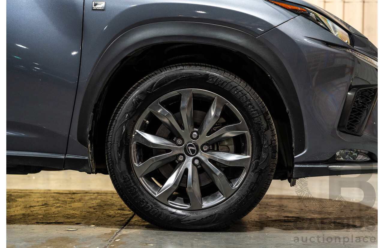 11/2019 Lexus NX300 F-Sport (AWD) AGZ10R MY20 4d Wagon Metallic Grey Turbo 2.0L