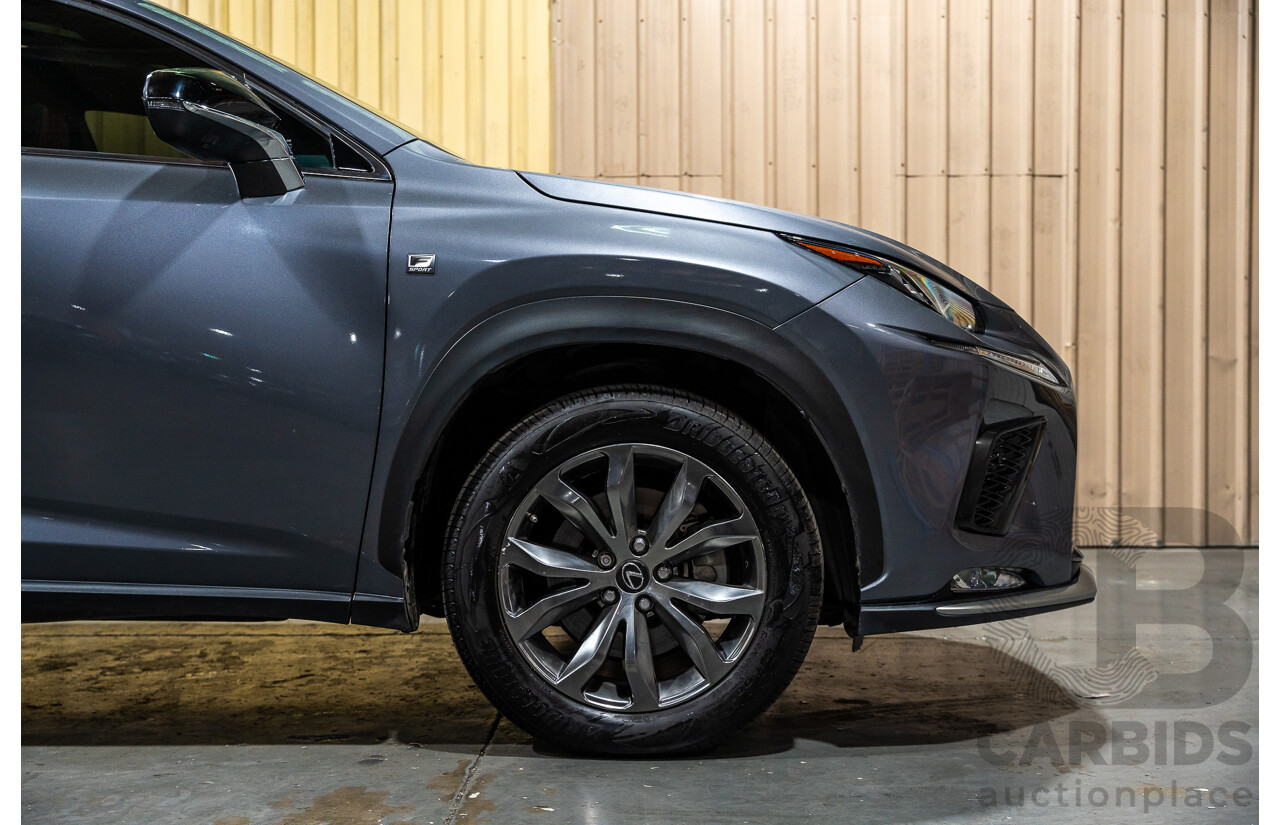 11/2019 Lexus NX300 F-Sport (AWD) AGZ10R MY20 4d Wagon Metallic Grey Turbo 2.0L