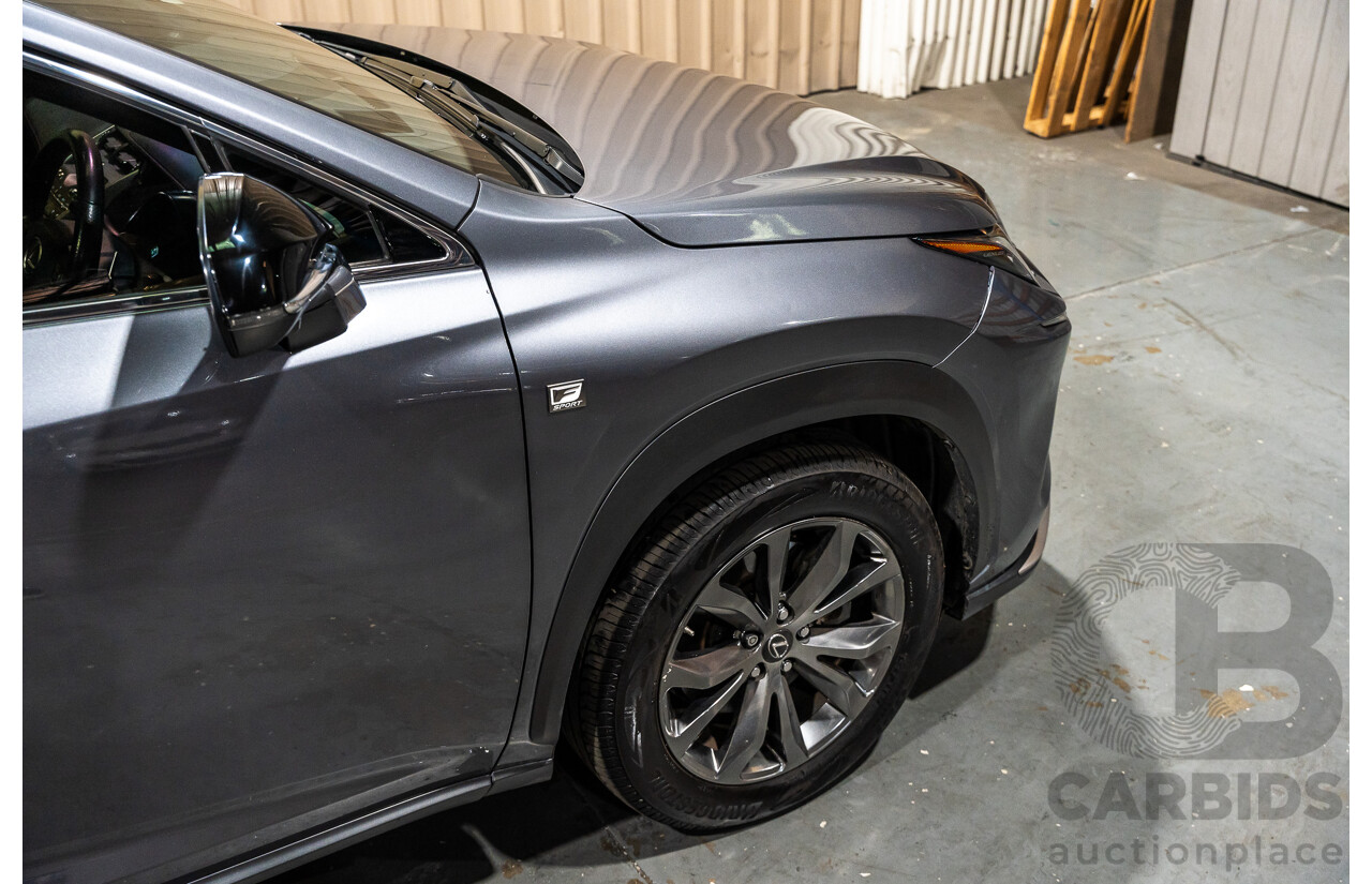 11/2019 Lexus NX300 F-Sport (AWD) AGZ10R MY20 4d Wagon Metallic Grey Turbo 2.0L