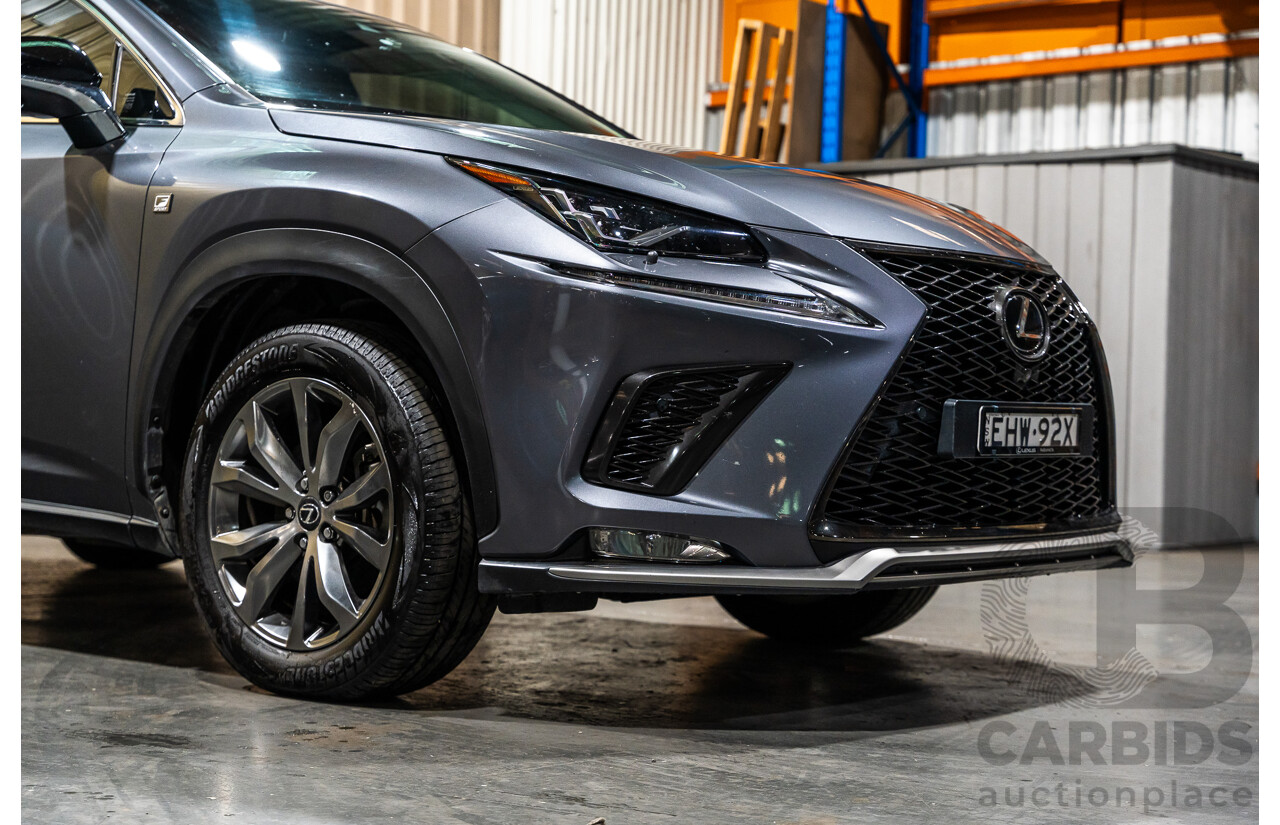 11/2019 Lexus NX300 F-Sport (AWD) AGZ10R MY20 4d Wagon Metallic Grey Turbo 2.0L