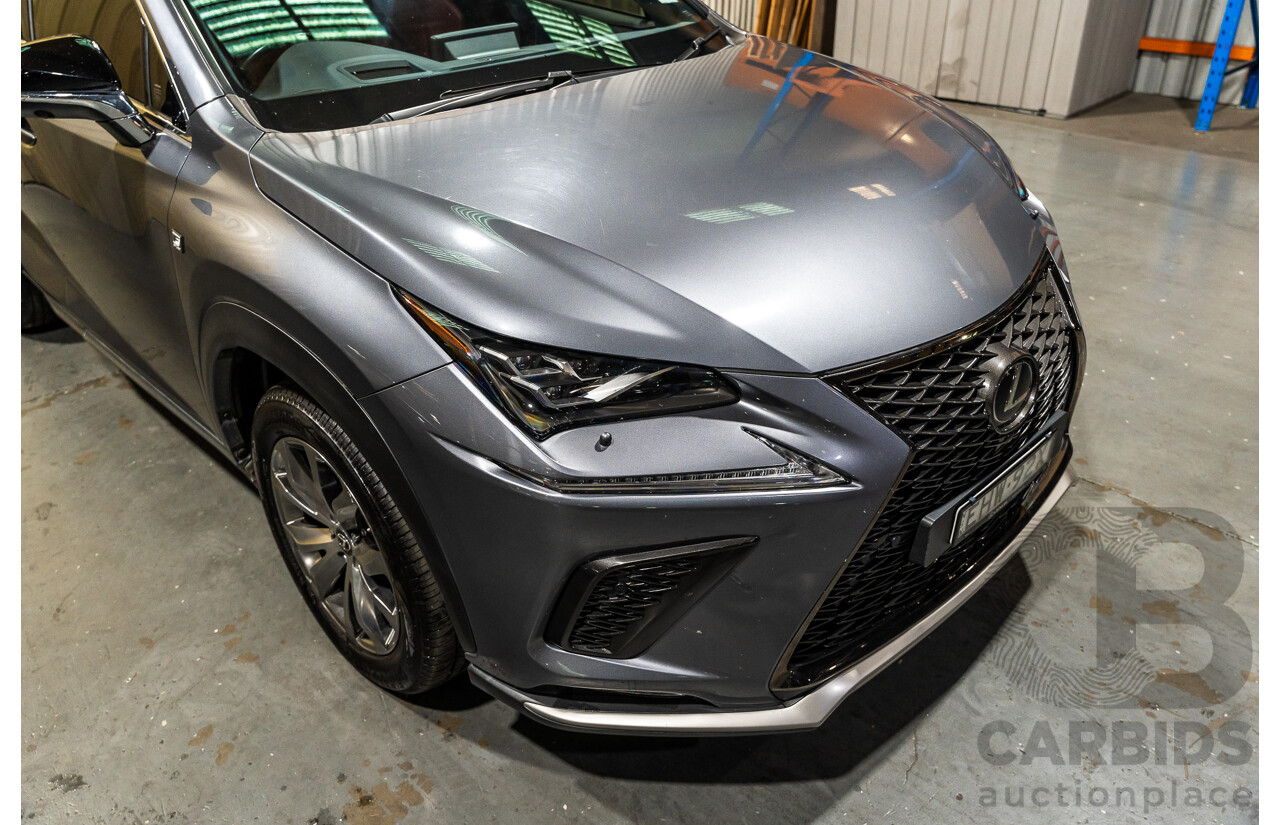 11/2019 Lexus NX300 F-Sport (AWD) AGZ10R MY20 4d Wagon Metallic Grey Turbo 2.0L