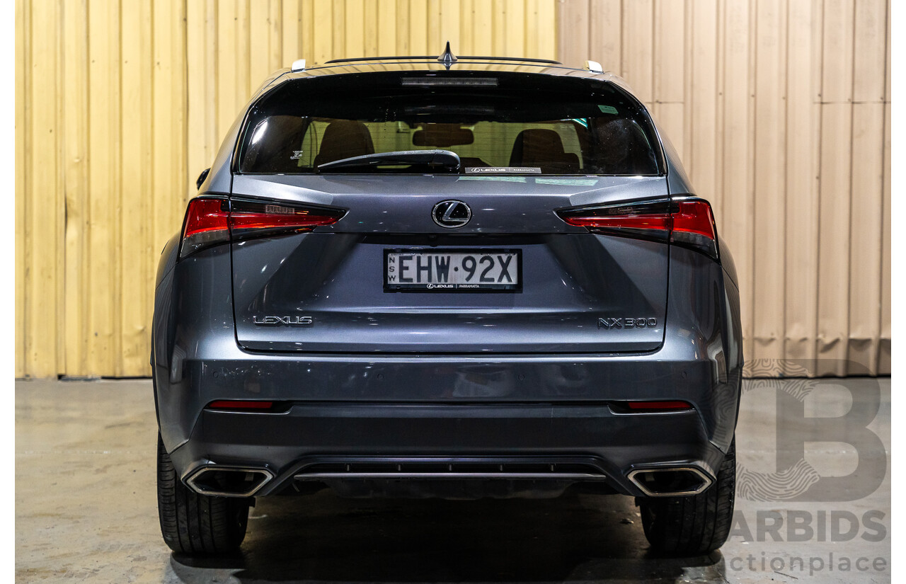 11/2019 Lexus NX300 F-Sport (AWD) AGZ10R MY20 4d Wagon Metallic Grey Turbo 2.0L