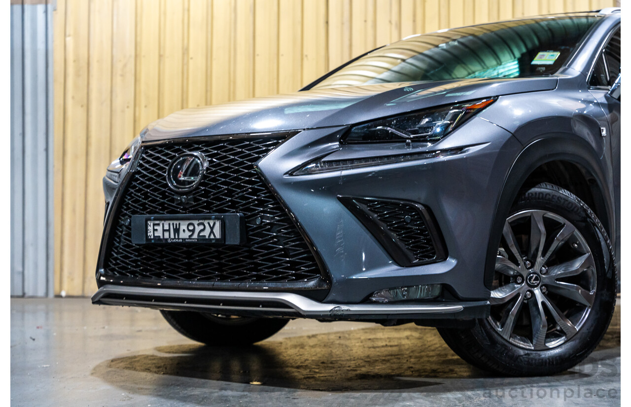 11/2019 Lexus NX300 F-Sport (AWD) AGZ10R MY20 4d Wagon Metallic Grey Turbo 2.0L