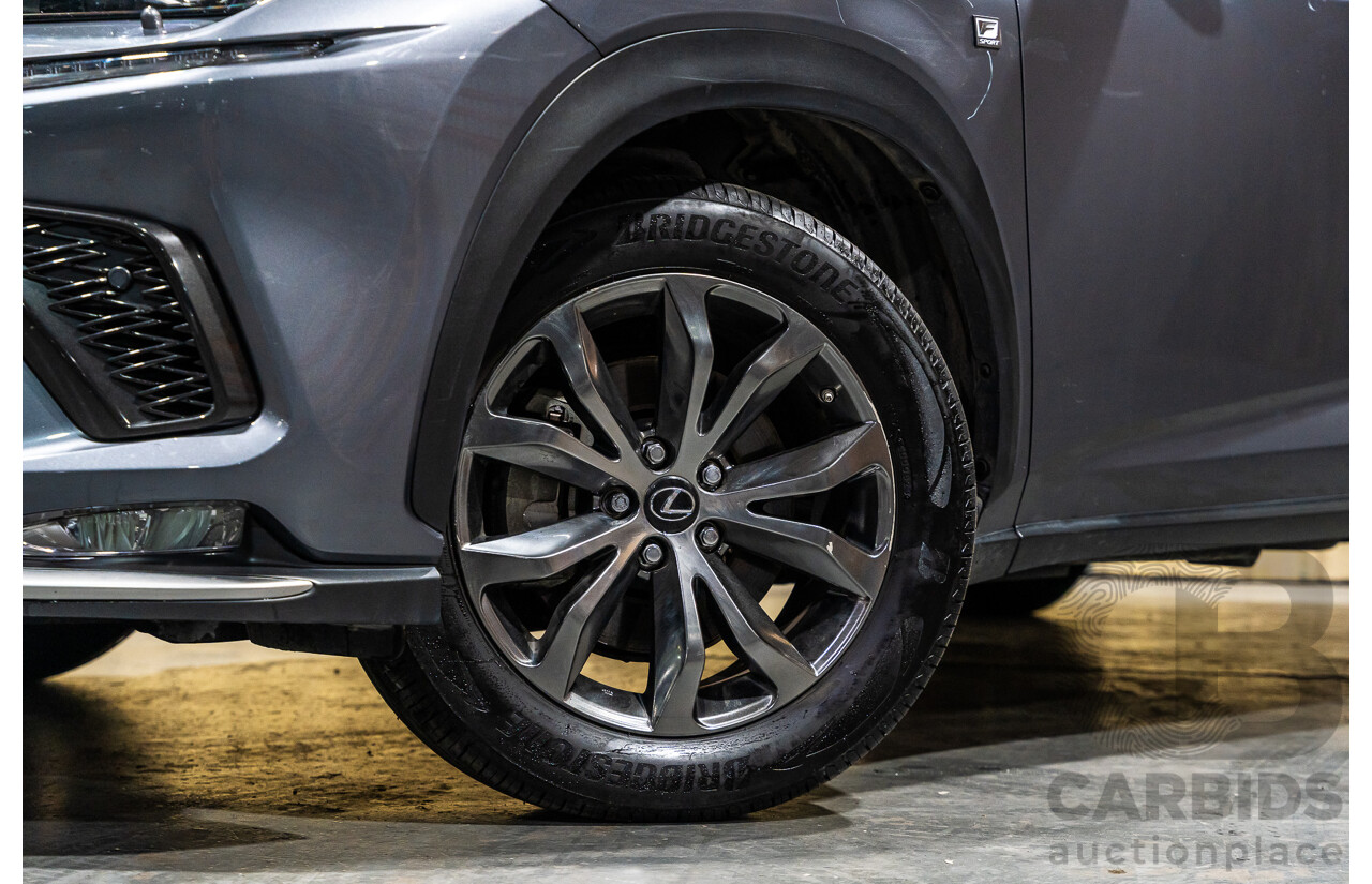 11/2019 Lexus NX300 F-Sport (AWD) AGZ10R MY20 4d Wagon Metallic Grey Turbo 2.0L