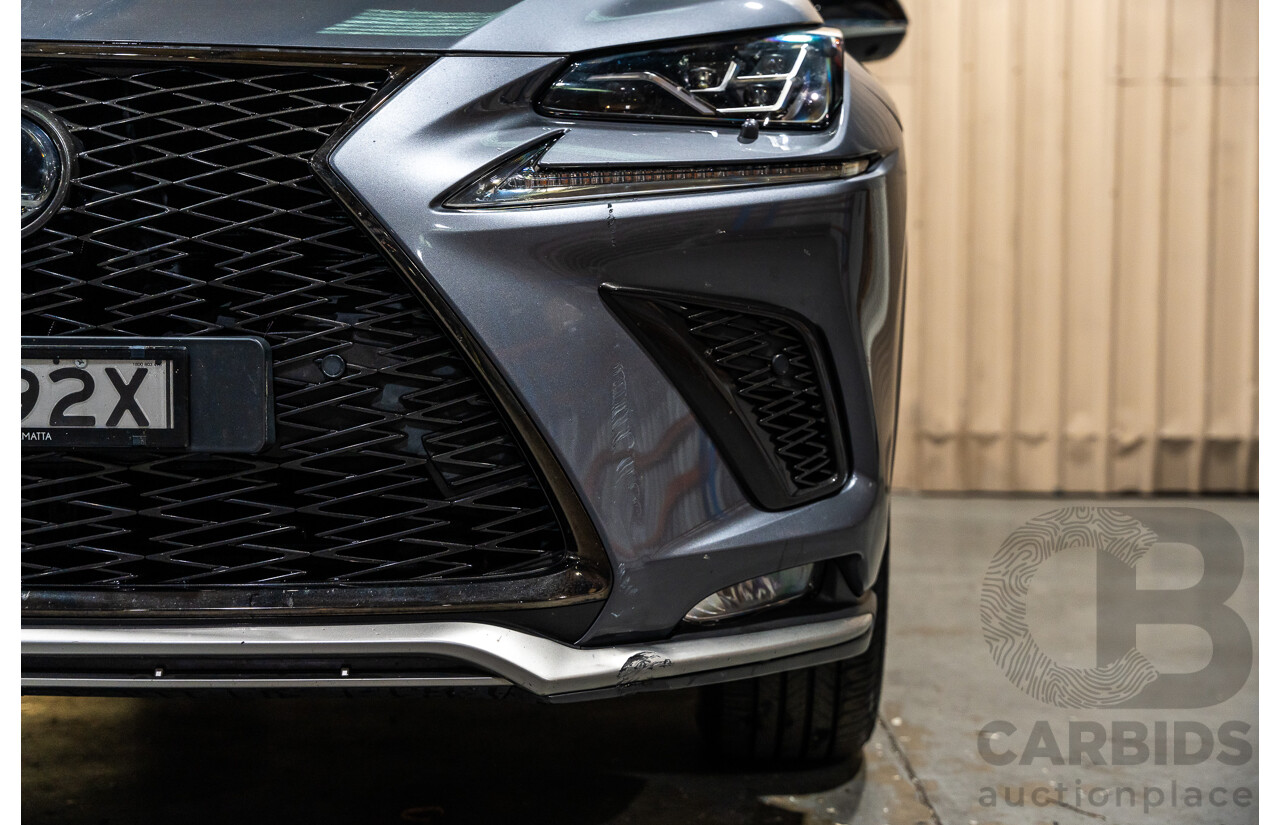 11/2019 Lexus NX300 F-Sport (AWD) AGZ10R MY20 4d Wagon Metallic Grey Turbo 2.0L