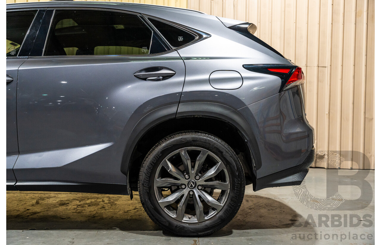 11/2019 Lexus NX300 F-Sport (AWD) AGZ10R MY20 4d Wagon Metallic Grey Turbo 2.0L