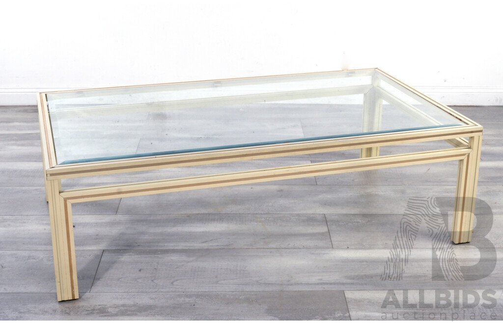 Pierre Vendel Glass Top Coffee Table