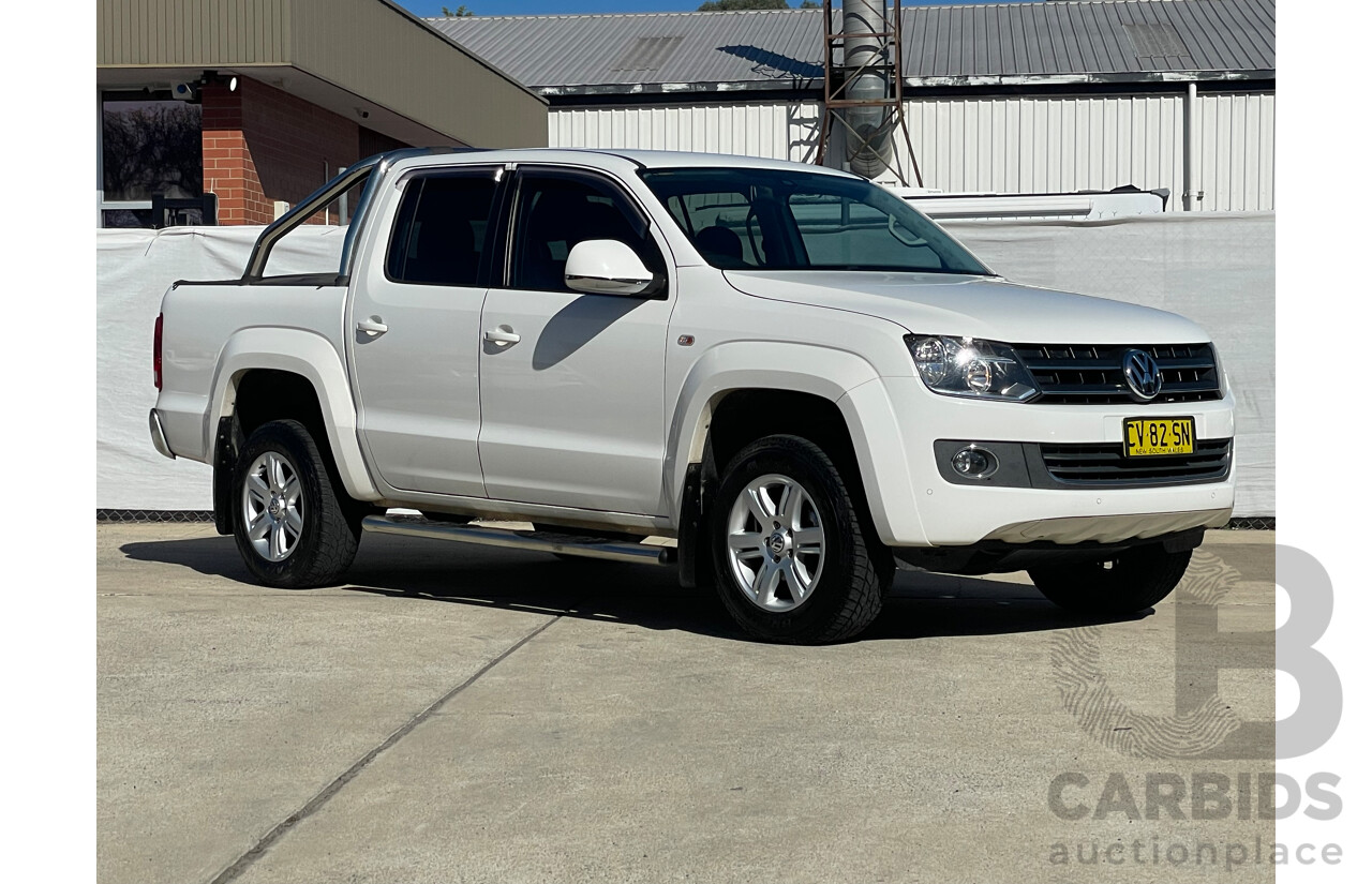 12/2015 Volkswagen Amarok Tdi420 Highline (4x4) 2H MY15 Dual Cab Utility White 2.0L